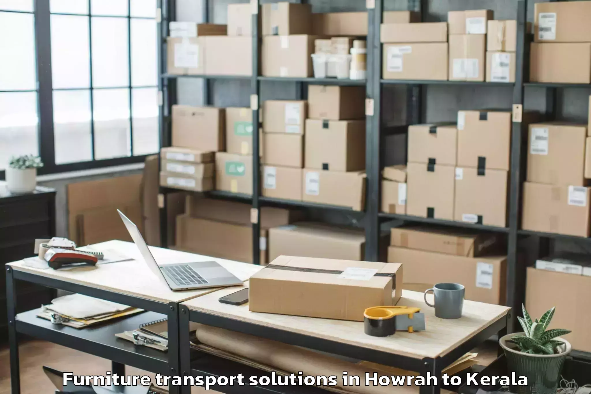 Affordable Howrah to Kodungallur Furniture Transport Solutions